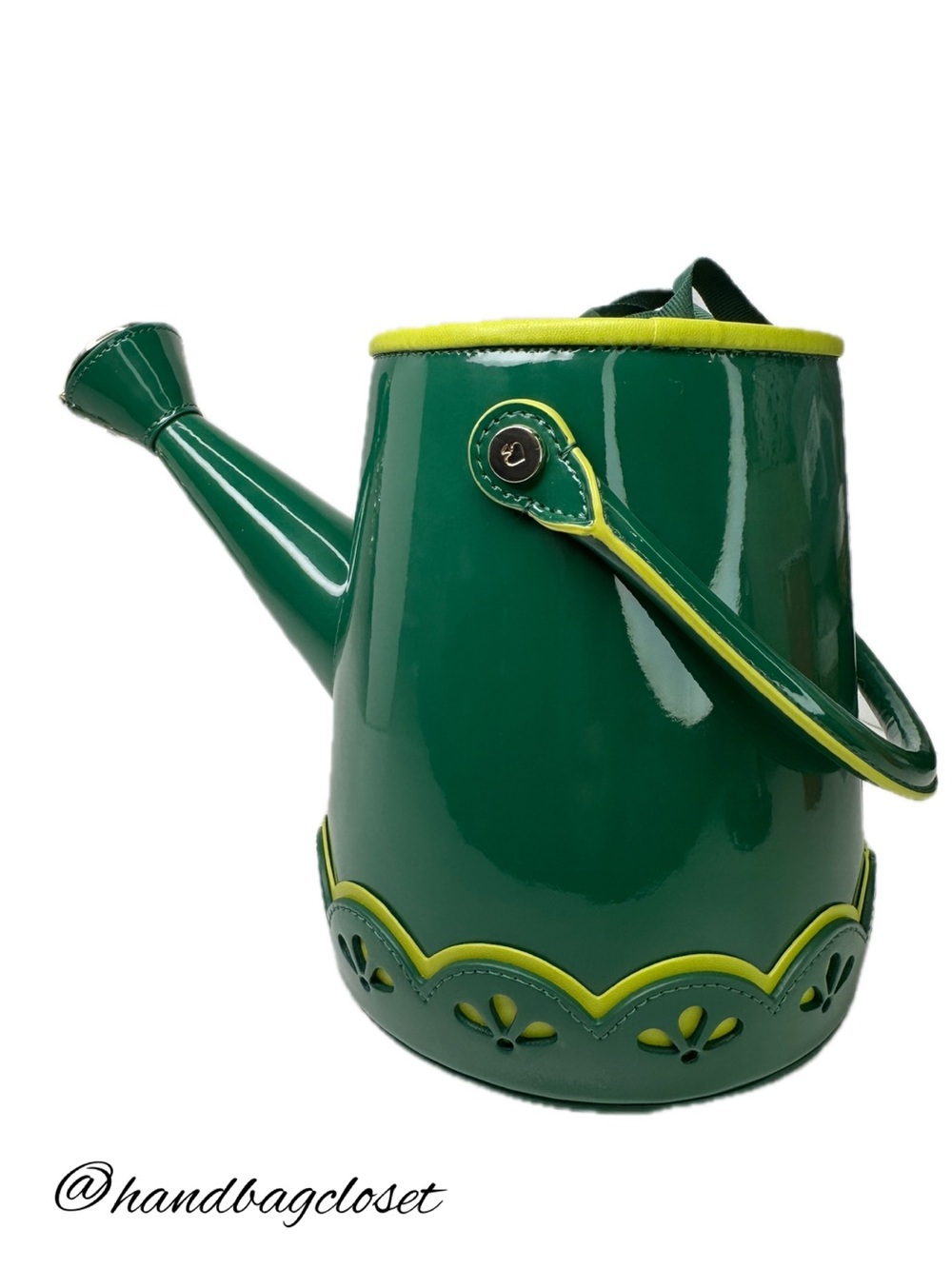 Kate Spade Harvest Time Green Patent Leather Watering Can Crossbody Novelty Bag - Picture 8 of 16